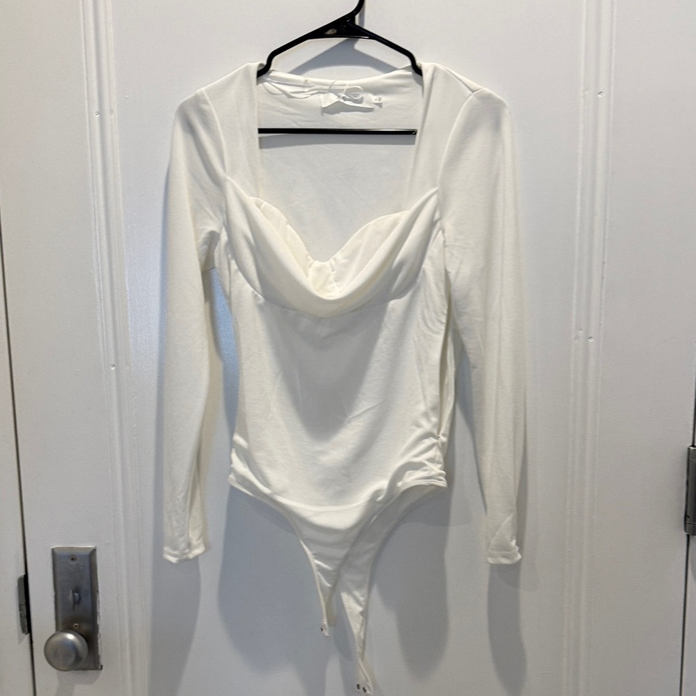 Astr Cream Long Sleeve Bodysuit